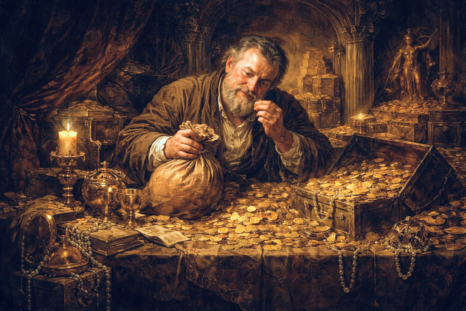 Greed.